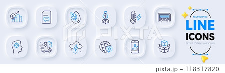 Comments, Organic product and Recruitment line icons for web app. Pack of Euro rate, Electricity power, Parking garage pictogram icons. World medicine, Thunderstorm weather, Manager signs. Vector Comments, Organic product and Recruitment line icons for web app. Pack of Euro rate, Electricity power, Parking garage pictogram icons. World medicine, Thunderstorm weather, Manager signs. Vector 118317820