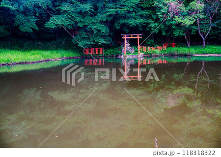 奈良県桜井市三輪所在するパワースポット八大竜王 辯財天 大神 龗神神社を撮影 118318322