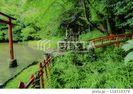 奈良県桜井市三輪所在するパワースポット八大竜王 辯財天 大神 龗神神社を撮影 118318379