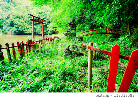 奈良県桜井市三輪所在するパワースポット八大竜王 辯財天 大神 龗神神社を撮影 118318385