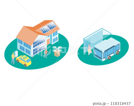 未来の家と水素バス 118318437