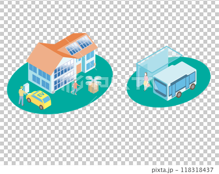 未来の家と水素バス 118318437