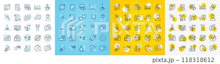 Vector icons set of Certificate, Fake news and Money line icons pack for web with Winner medal, Analytics graph, Manual outline icon. Lightning bolt, Jazz, Architectural plan pictogram. Vector Vector icons set of Certificate, Fake news and Money line icons pack for web with Winner medal, Analytics graph, Manual outline icon. Lightning bolt, Jazz, Architectural plan pictogram. Vector 118318612