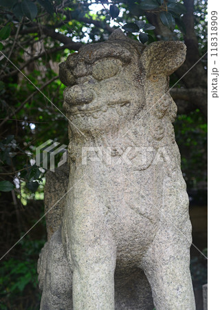 鞆の浦沼名前神社の狛犬-1 118318909