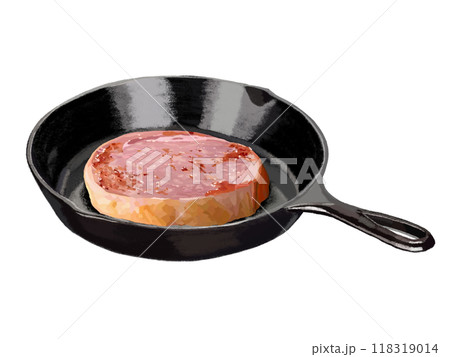 ハムステーキ（焼き）スキレット付き 118319014