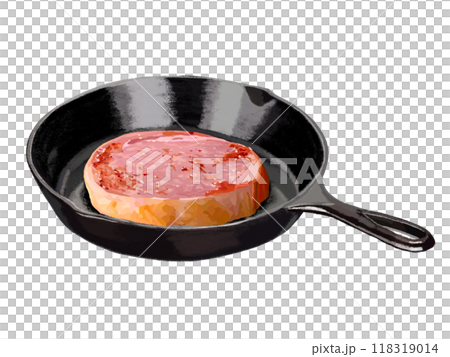 ハムステーキ（焼き）スキレット付き 118319014