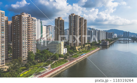 the landscape of Shing Mun River promenade Sept 1 2024 118319264