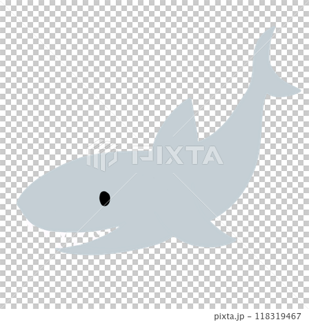 Hand drawn shark png for sea lives, animals, aquarium, souvenir shop, cartoon character, comic, mascot, cute patch, shirt print, plush toy, kid doll, brooch, under the sea, sticker, logo, icon 118319467