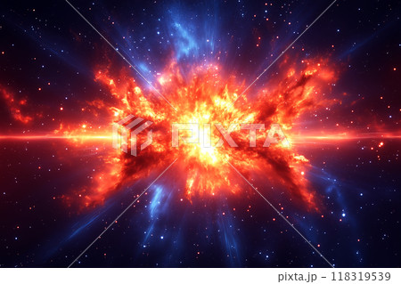 宇宙を照らすスーパーノヴァの壮大な爆発背景 118319539