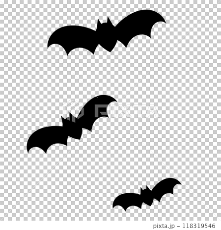 羽ばたくコウモリのイラスト素材 118319546
