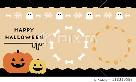 お洒落なハロウィンのイラスト素材セット 118319588