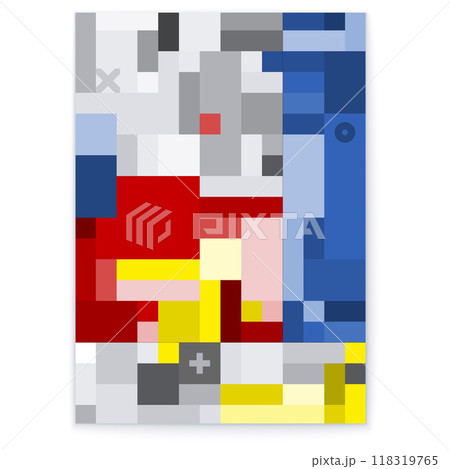 Colorful abstract geometric poster design featuring diverse elements and vibrant colors Colorful abstract geometric poster design featuring diverse elements and vibrant colors 118319765