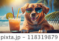 ビーチでジュースを奢ってくれるパリピ犬 ビーチでジュースを奢ってくれるパリピ犬 118319879