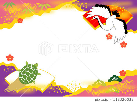 鶴亀のお祝いフレーム　敬老の日など 118320035