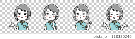 Illustration of a woman wearing a polo shirt_01 Illustration of a woman wearing a polo shirt_01 118320246