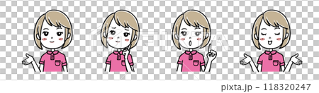 Illustration of a woman wearing a polo shirt_02 Illustration of a woman wearing a polo shirt_02 118320247