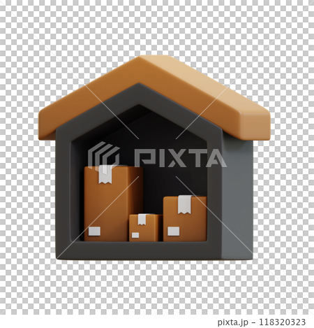 Package Warehouse 3D Illustrations 118320323