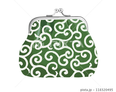 がま口財布(唐草模様)シルバー金具 がま口財布(唐草模様)シルバー金具 118320495