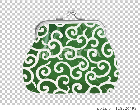 がま口財布(唐草模様)シルバー金具 がま口財布(唐草模様)シルバー金具 118320495