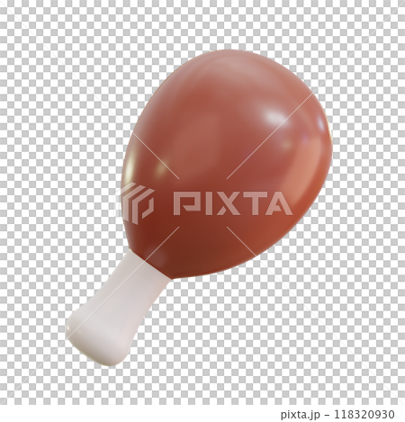3D Chicken drumstick, 3D rendering 3D Chicken drumstick, 3D rendering 118320930