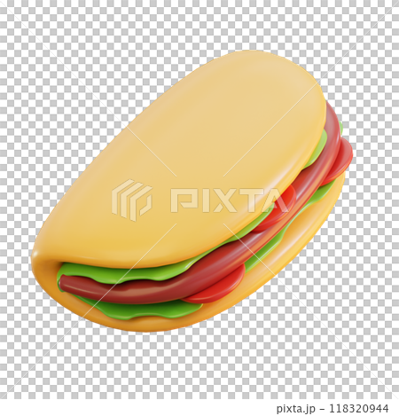 3D Taco, 3D rendering 3D Taco, 3D rendering 118320944