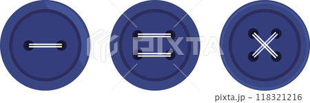 洋服のボタンセット 青 洋服のボタンセット 青 118321216