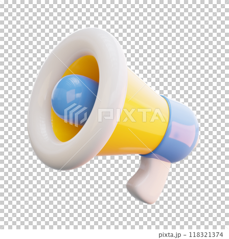 Megaphone 3D Illustrations 118321374