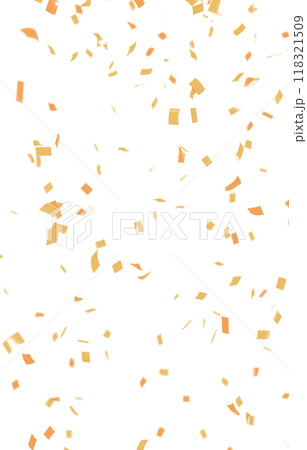 背景素材_紙吹雪_金色 118321509