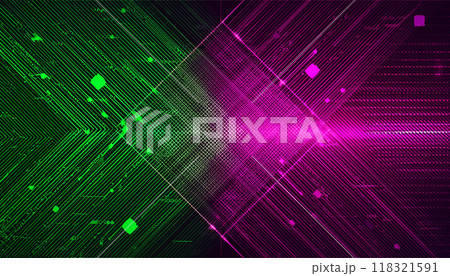緑とピンクのスタイリッシュなサイバーイメージ背景 緑とピンクのスタイリッシュなサイバーイメージ背景 118321591