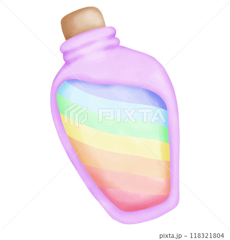 plastic bottle with pink liquid soap isolated 118321804