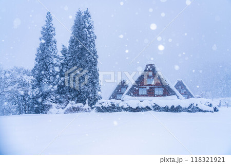 【世界遺産】豪雪の白川郷・三連合掌【岐阜県】 118321921