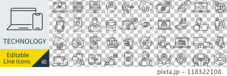 Technology icon set 118322108
