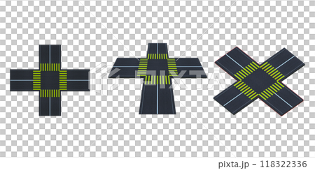Traffic lines of zebra crossings, Asphalt marked on road, pedestrian zebra background, Crossroads of two roads with pedestrian paths, Transport logistic modern concept, zebra and signs at sidewalks Traffic lines of zebra crossings, Asphalt marked on road, pedestrian zebra background, Crossroads of two roads with pedestrian paths, Transport logistic modern concept, zebra and signs at sidewalks 118322336