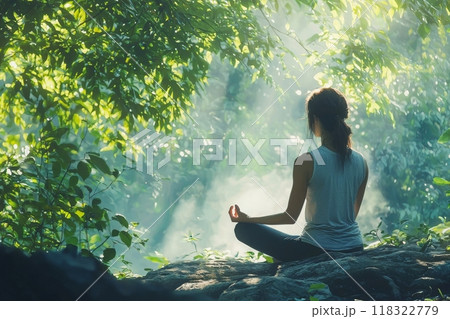 自然の中で心を整える瞑想 自然の中で心を整える瞑想 118322779