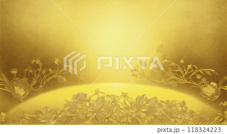 金箔と花模様 AI画像 金箔と花模様 AI画像 118324223
