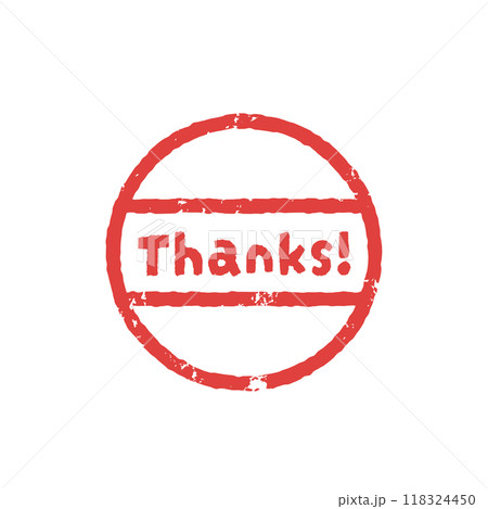 ありがとう　Thanks　はんこ　スタンプ 118324450