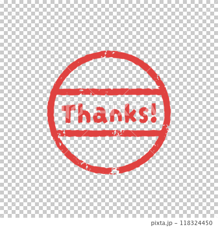 ありがとう　Thanks　はんこ　スタンプ 118324450