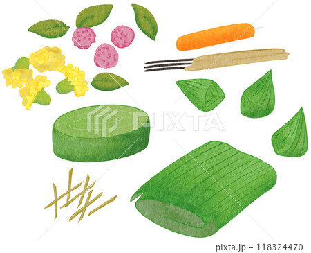 Equipment for making Krathong for the Loi Krathong festival 118324470