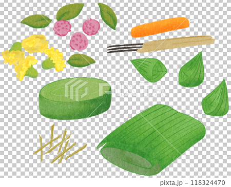 Equipment for making Krathong for the Loi Krathong festival 118324470