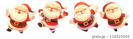 サンタクロースのダンス、背景透過 118325045
