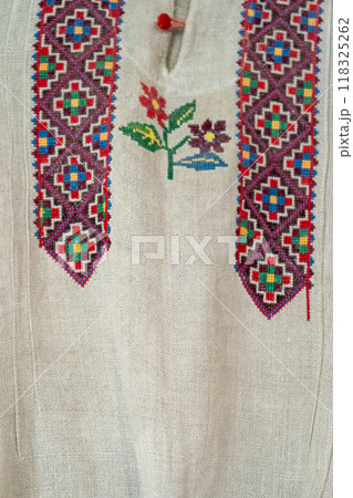 Embroidery Ukraine ornament Vyshyvanka Ukrainian cross stitch. 118325262