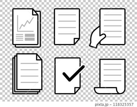 Set of 6 different types of documents Set of 6 different types of documents 118325357