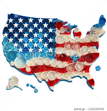 US flag quilling paper art US flag quilling paper art 118326592
