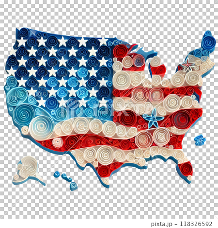 US flag quilling paper art US flag quilling paper art 118326592