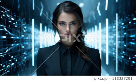仮想空間ビジネス女性四十三Generative AI 118327291