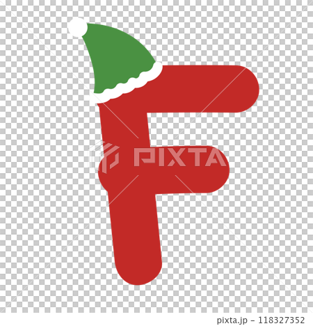 A to Z alphabet letter design in festive Christmas and New Year theme for font, typography, text, message, initials, decorations, logo design, icon, print, brooch, cute patches, shirt print, pin 118327352