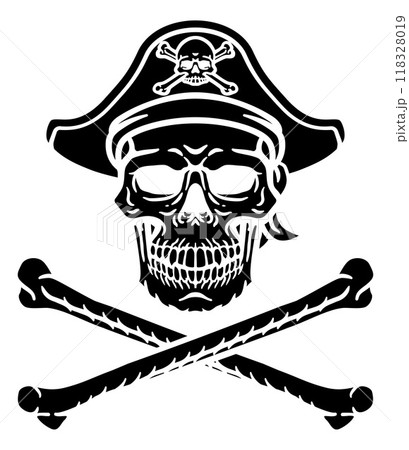 Pirate Hat Skull and Crossbones Cartoon Pirate Hat Skull and Crossbones Cartoon 118328019