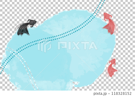 Summer goldfish frame background 118328152