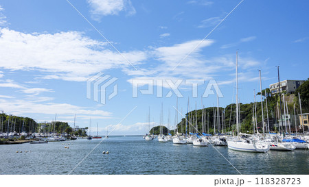 船が停泊する港 118328723