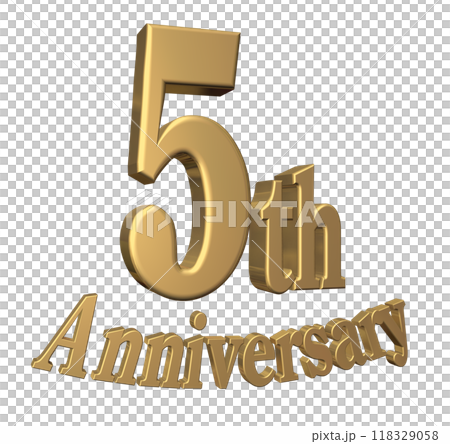 3DCG characters "5th Anniversary/5th anniversary" gold, gold 118329058